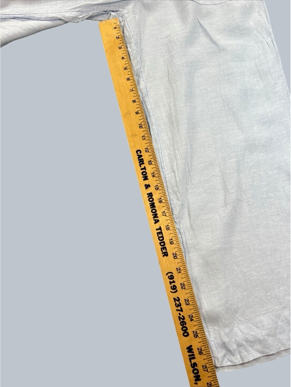 Joie M Pastel Blue 100% Linen Wide Leg Pull-on Cropped Pants Beach Coastal Resor - Picture 9 of 14